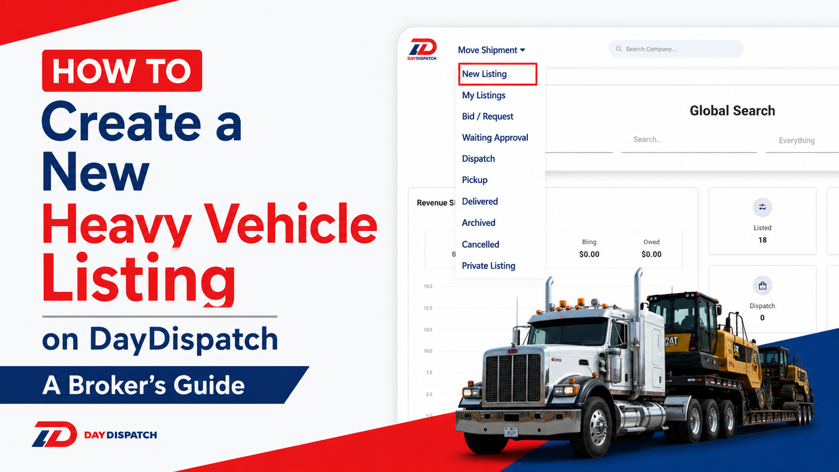 How to Create a New Heavy Vehicle Listing on DayDispatch — A Broker's Guide